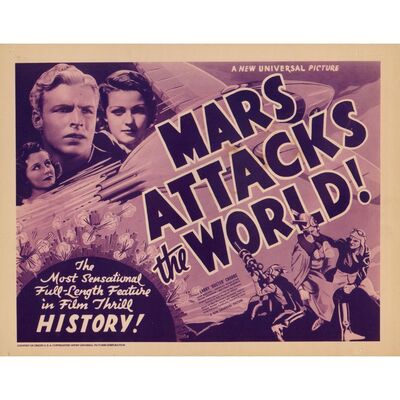 745. Title Lobby Card (11" x 14"); Very Fine- ### MARS ATTACKS THE WORLD! (1938)
