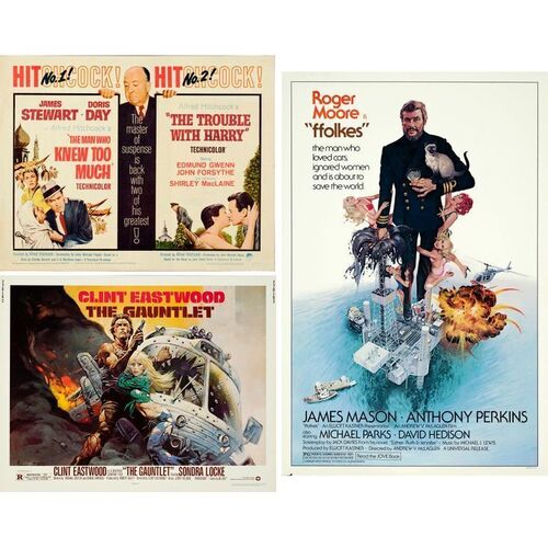 750. One Sheets (3), Half Sheets (5), Inserts (10) and Commercial Posters (3) (27" x 41", 22" x 28"); Fine+ Folded and Rolled ### MISCELLANEOUS (Various Years)