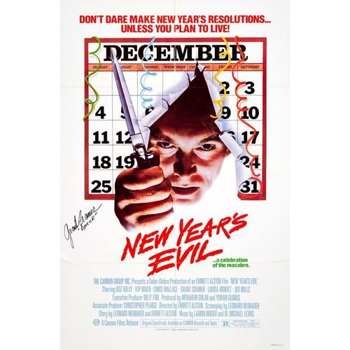 764. Cast-Autographed One Sheet (27" x 41") Signed by Grant Cramer (JSA COA); Fine+ Folded ### NEW YEAR'S EVIL (1980)