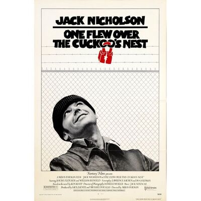 779. One Sheet (27" x 41"); Tri-Folded; Very Fine Folded ### ONE FLEW OVER THE CUCKOO'S NEST (1975)