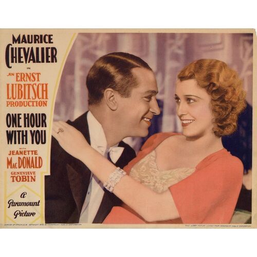 780. Lobby Card (11" x 14"); Very Fine- ### ONE HOUR WITH YOU (1932)