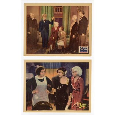 797. Lobby Cards (2) (11" x 14"); Very Fine- ### PLATINUM BLONDE / THREE WISE GIRLS (1931 / 1932)
