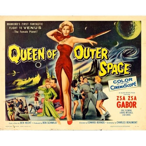 803. Half Sheet (22" x 28"); Style A; Very Good+ Folded ### QUEEN OF OUTER SPACE (1958)