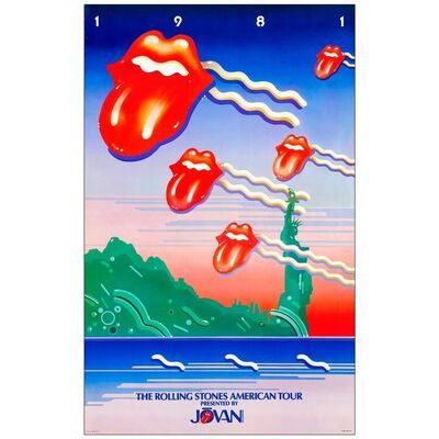 819. Concert Poster (22.75" x 36"); Very Fine Rolled ### ROLLING STONES AMERICAN TOUR 1981 (1981)