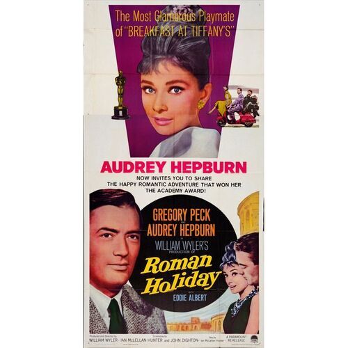 821. Three Sheet (41" x 81"); Very Fine Folded ### ROMAN HOLIDAY (R-1962)