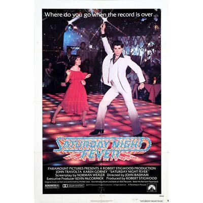 824. One Sheet and Flyer (27" x 41"); R-Rated Style; Very Good+ Folded ### SATURDAY NIGHT FEVER (1977)