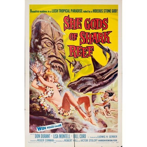 832. One Sheet (27" x 41"); Fine Folded ### SHE GODS OF SHARK REEF (1958)