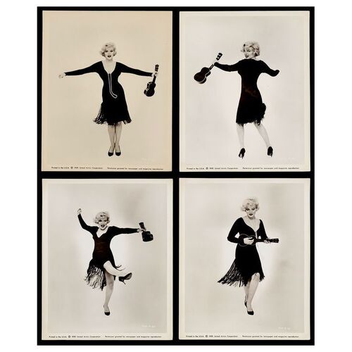 842. Vintage Original 8"x 10" B&W Single-Weight Glossy Photographs (4) (8" x 10"); Very Fine+ ### SOME LIKE IT HOT (1959)