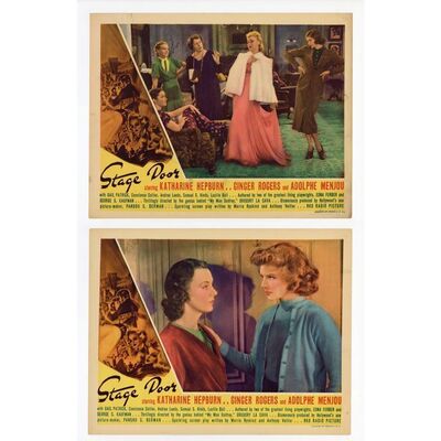 847. Lobby Cards (2) (11" x 14"); Very Fine- ### STAGE DOOR (1937)