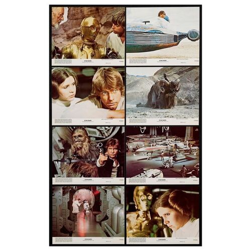 857. 8" x 10" Lobby Card Set (8) (8" x 10"); Very Fine+ ### STAR WARS: A NEW HOPE (1977)