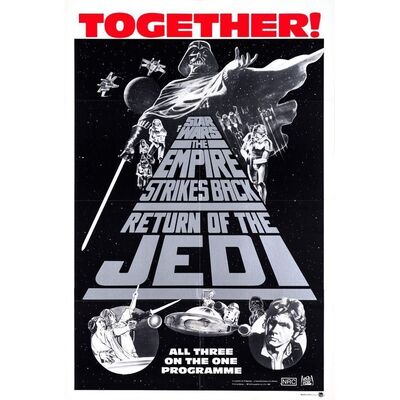 870. Australian One Sheet (27" x 40"); Triple-Bill Poster; Very Fine+ Folded ### STAR WARS: ORIGINAL TRILOGY (1985)