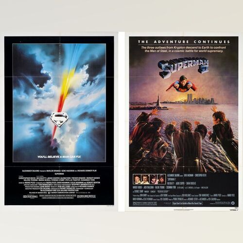 878. One Sheets (2) (27" x 41"); Very Fine Folded ### SUPERMAN / SUPERMAN II (1978, 1980)