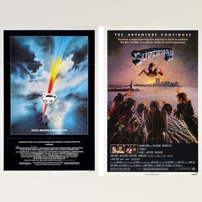 878. One Sheets (2) (27" x 41"); Very Fine Folded ### SUPERMAN / SUPERMAN II (1978, 1980)