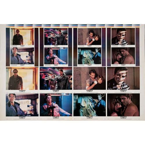 884. Uncut Lobby Card Set (12) Proof Sheet (60" x 40"); Fine+ Rolled ### THE TERMINATOR (1984)