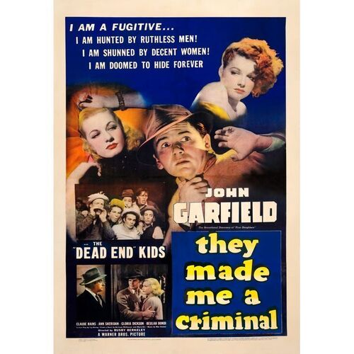 891. One Sheet (27" x 41"); Very Good on Linen ### THEY MADE ME A CRIMINAL (1939)