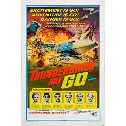 900. One Sheet (27" x 41"); Very Fine- Folded ### THUNDERBIRDS ARE GO (1966)