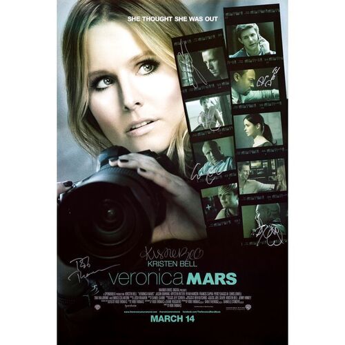 910. Key Cast and Crew-Autographed One Sheet (27" x 40") Signed by Kristen Bell and 6 more! (JSA COA); Very Fine+ Rolled ### VERONICA MARS (2014)