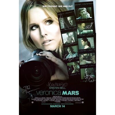 910. Key Cast and Crew-Autographed One Sheet (27" x 40") Signed by Kristen Bell and 6 more! (JSA COA); Very Fine+ Rolled ### VERONICA MARS (2014)