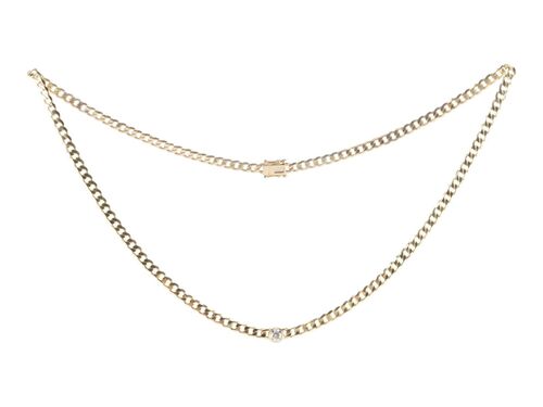 Lot #4: Bradley Jackson's (Reese Witherspoon) Gold Chain Necklace with Center Round Diamond ### THE MORNING SHOW (2019 - PRESENT)