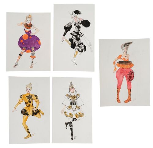 Lot #8: Set of Five Hand-Drawn Oksana Nedavniaya 2014 Olympics Opening Ceremony Costume Illustrations ### 2014 OLYMPICS OPENING CEREMONY