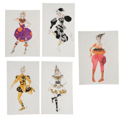 Lot #8: Set of Five Hand-Drawn Oksana Nedavniaya 2014 Olympics Opening Ceremony Costume Illustrations ### 2014 OLYMPICS OPENING CEREMONY