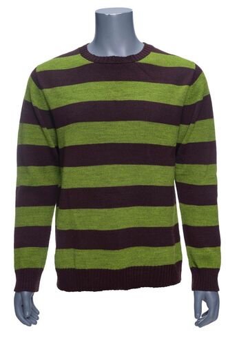 Lot #37: Tate Langdon (Evan Peters) Green Striped Sweater ### AMERICAN HORROR STORY (2011-2024)