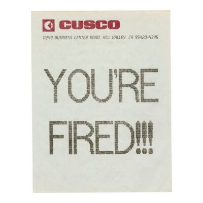 25. Marty McFly's (Michael J. Fox) Termination Fax ### BACK TO THE FUTURE PART II (1989)