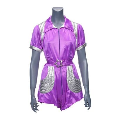 57. Rollergirl's (Heather Graham) Purple Jumpsuit Costume ### BOOGIE NIGHTS (1997)