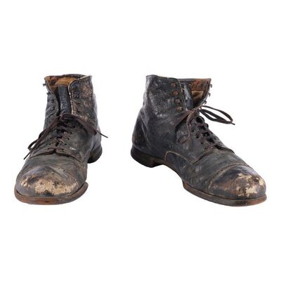 64. A Jewish Barber's (Charlie Chaplin) Screen- and Photo-Matched "Little Tramp" Boots ### THE GREAT DICTATOR (1940)