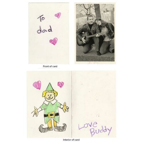 102. Walter Hobbs' (James Caan) Screen-Matched "To Dad, Love Buddy" Card with Photo ### ELF (2003)