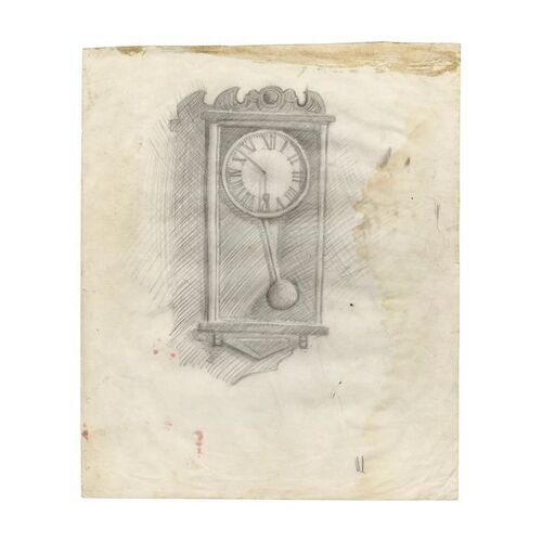 114. Tom Sullivan Collection: Cheryl Williams' (Ellen Sandweiss) Screen-Matched Hand-Illustrated Clock Sketch ### THE EVIL DEAD (1981)