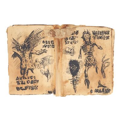 121. Tom Sullivan Collection: Bound Set of 20 Production-Made Printed Stunt Necronomicon Ex-Mortis Pages ### EVIL DEAD II (1987)