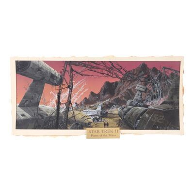 304. Hand-Painted Derek Meddings Spaceship Graveyard Concept Artwork ### STAR TREK: PLANET OF THE TITANS (UNPRODUCED)