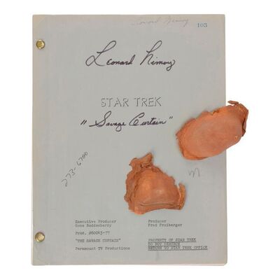 317. Leonard Nimoy's Autographed, Annotated Personal "The Savage Curtain" Script with Abraham Lincoln's (Lee Bergere) Makeup Appliances ### STAR TREK: THE ORIGINAL SERIES (T.V. SERIES, 1966-1969)