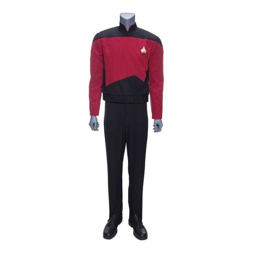 332. Jean-Luc Picard's Stunt 2360s Starfleet Uniform Costume with Production-Quality Replica Combadge ### STAR TREK: PICARD (T.V. SERIES, 2020-2023)