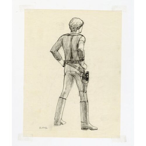 344. Hand-Drawn Ralph McQuarrie Luke as Starfighter Costume Concept Sketch ### STAR WARS: A NEW HOPE (1977)