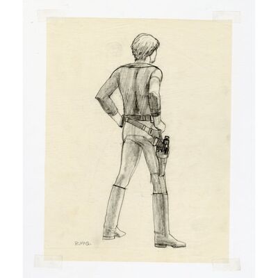 344. Hand-Drawn Ralph McQuarrie Luke as Starfighter Costume Concept Sketch ### STAR WARS: A NEW HOPE (1977)