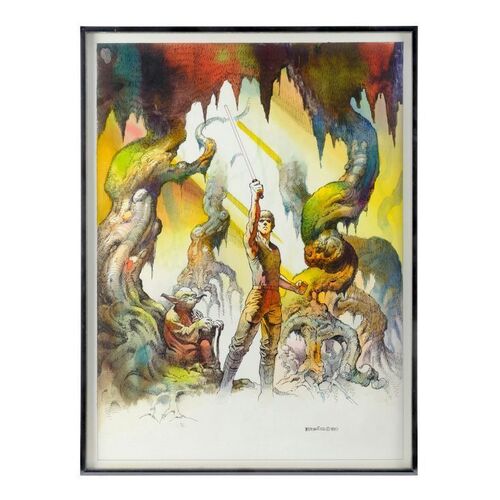 367. William Plumb Collection: Framed Hand-Drawn Boris Vallejo Luke and Yoda on Dagobah Poster Comp ### STAR WARS: THE EMPIRE STRIKES BACK (1980)