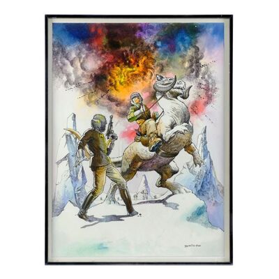 368. William Plumb Collection: Framed Hand-Drawn Boris Vallejo Luke Skywalker on Tauntaun Poster Comp ### STAR WARS: THE EMPIRE STRIKES BACK (1980)