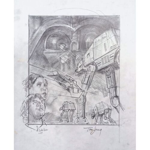372. Hand-Drawn Tom Jung Poster Concept Sketch ### STAR WARS: THE EMPIRE STRIKES BACK (1980)