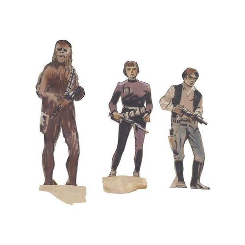 376. Gerard Bourke Collection: Set of Three Heroes Hand-Illustrated Art Department Character Cutouts ### STAR WARS: RETURN OF THE JEDI (1983)