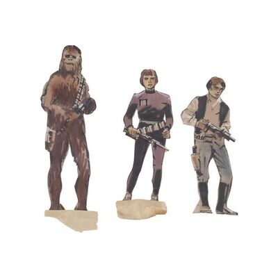 376. Gerard Bourke Collection: Set of Three Heroes Hand-Illustrated Art Department Character Cutouts ### STAR WARS: RETURN OF THE JEDI (1983)