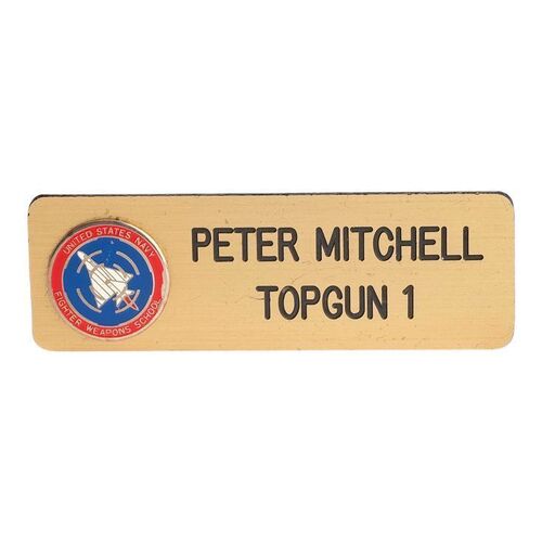 422. Pete "Maverick" Mitchell's (Tom Cruise) Uniform Nameplate ### TOP GUN (1986)