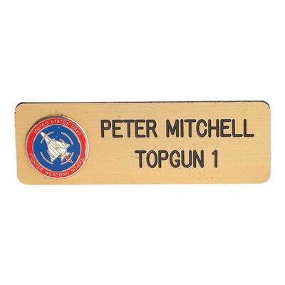 422. Pete "Maverick" Mitchell's (Tom Cruise) Uniform Nameplate ### TOP GUN (1986)
