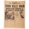 442. Toon Kills Man Los Angeles Chronicle Newspaper Cover ### WHO FRAMED ROGER RABBIT (1988)