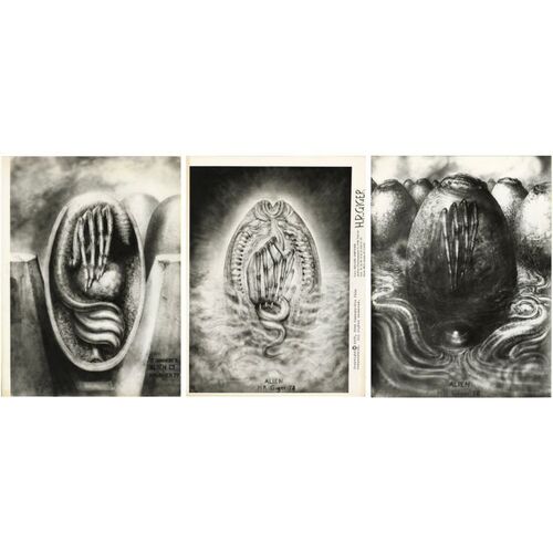 472. Set of Three Hand-Marked H.R. Giger Xenomorph Egg Concept Art Prints ### ALIEN (1979)