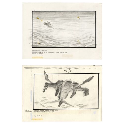 486. Pair of Hand-Illustrated Bug Stomper Crash Storyboards ### ALIENS (1986)