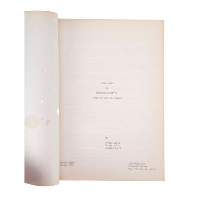 492. Bound Studio Library Copy of Second Draft Script ### AMERICAN GRAFFITI (1973)