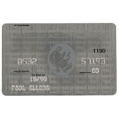 493. Production-Made Paul Allen (Jared Leto) Credit Card ### AMERICAN PSYCHO (2000)