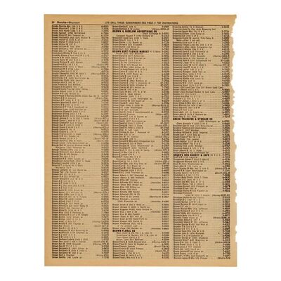 506. Loose Phone Book Page with Dr. Emmett Brown's (Christopher Lloyd) Information ### BACK TO THE FUTURE (1985)
